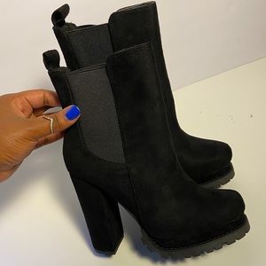 Black Suede Booties